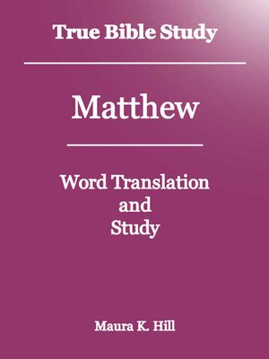cover image of True Bible Study--Matthew